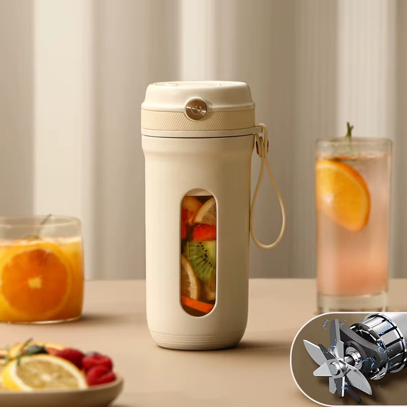 Electric Portable Blender with 10 Stainless Steel Blades, USB Rechargeable