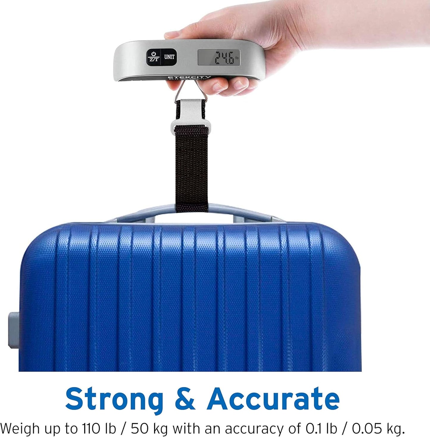 Digital Baggage Weight Scale with Hook, 110 Pounds, Battery Included
