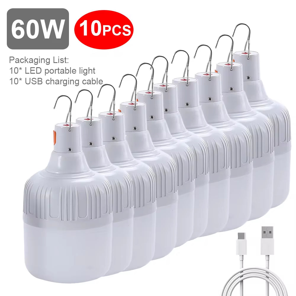 USB Rechargeable, LED, Portable Camping Light Bulb 