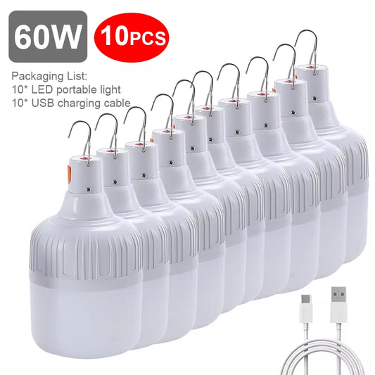 USB Rechargeable, LED, Portable Camping Light Bulb 