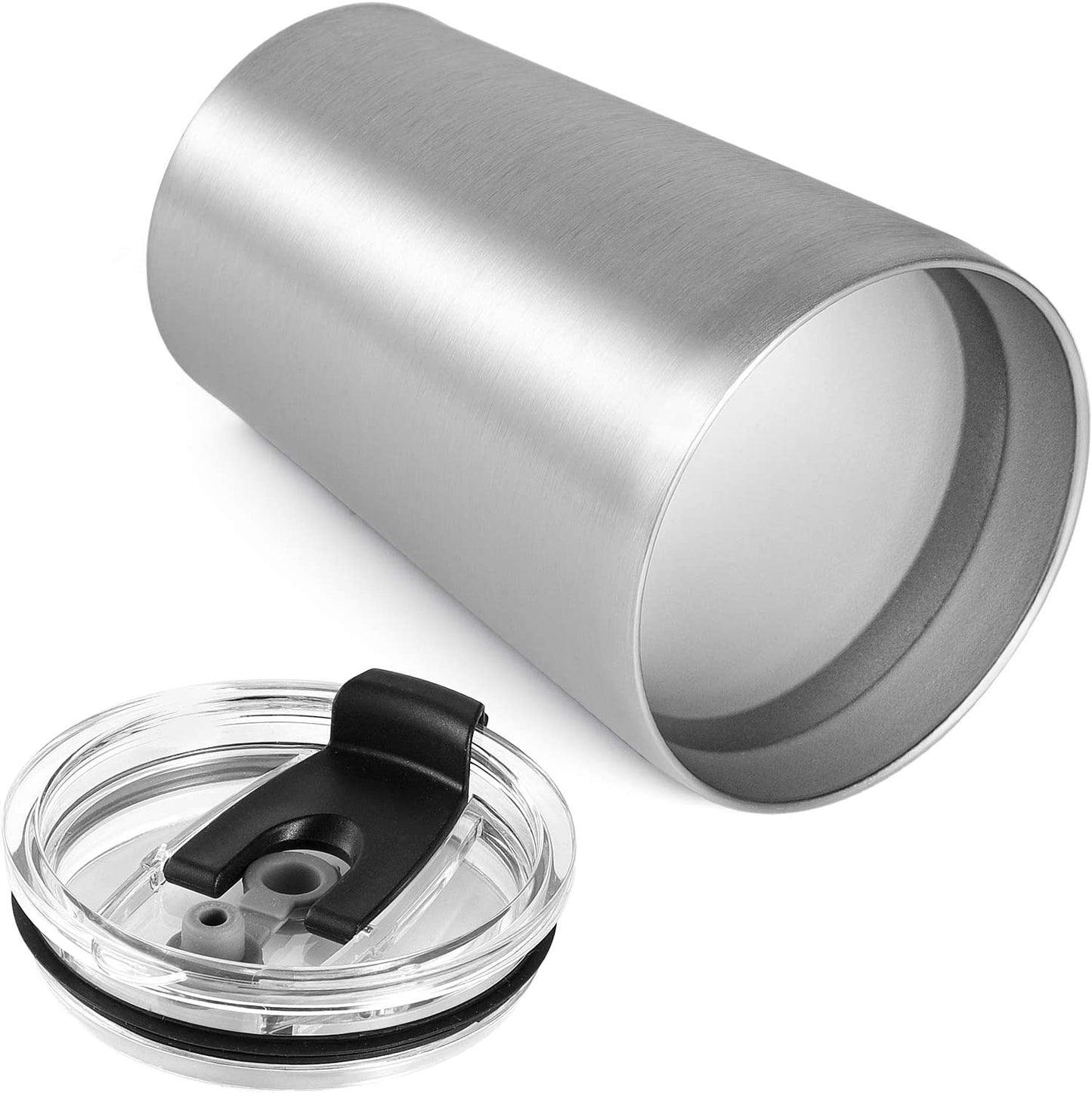 12Oz Tumbler Stainless Stee Insulated Double Wall with Lid and Straw Reusable Tumbler, Stainless 12 Pack
