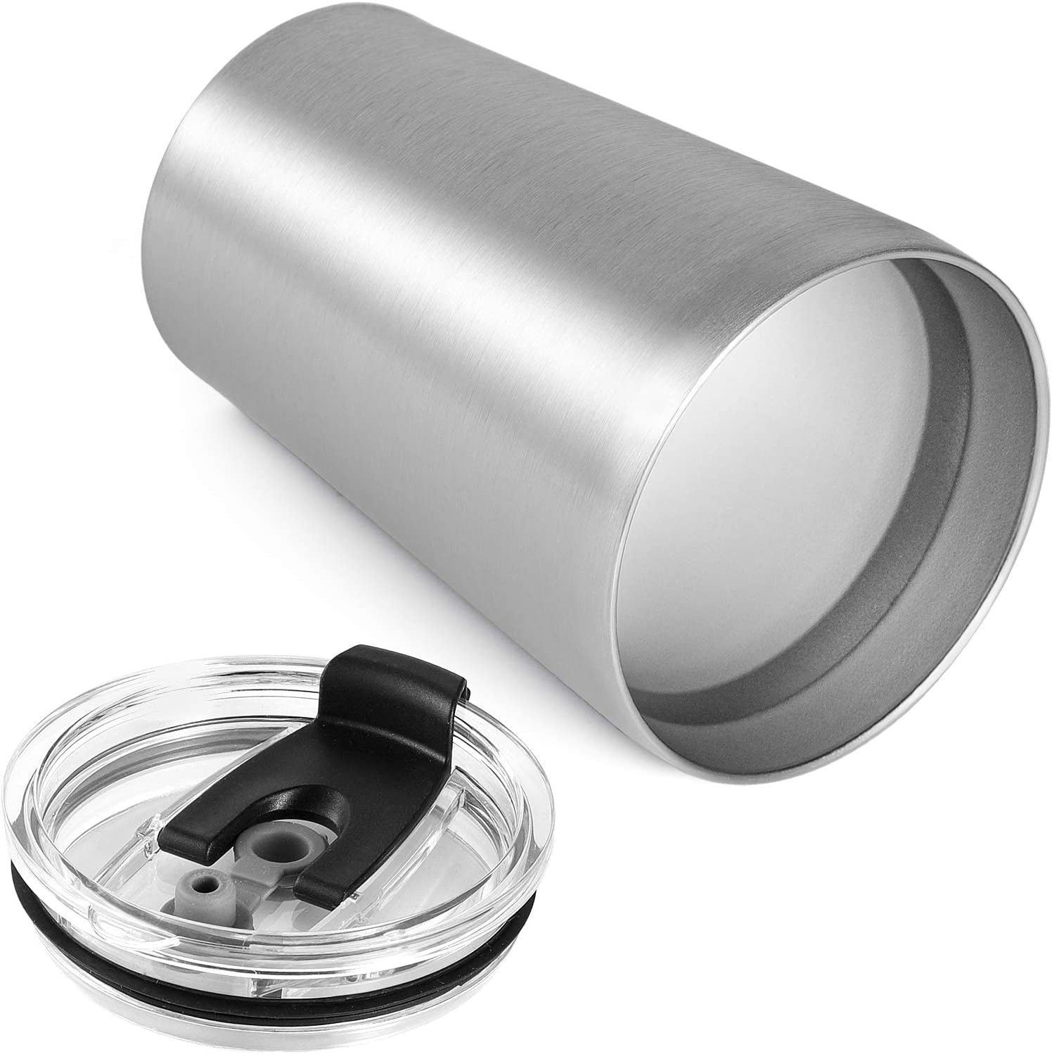 12Oz Tumbler Stainless Stee Insulated Double Wall with Lid and Straw Reusable Tumbler, Stainless 12 Pack