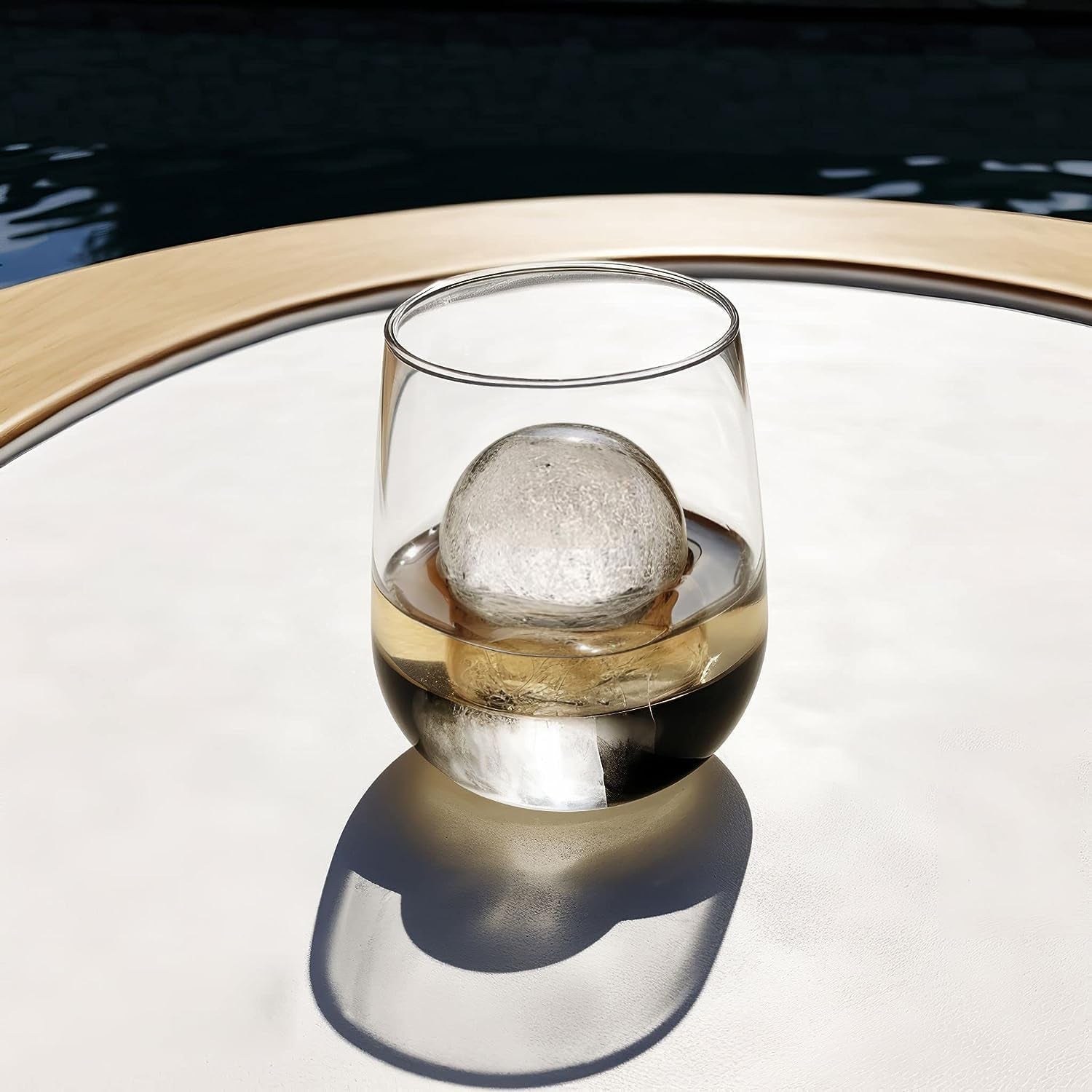 Ball Ice Cube Tray and Big Ice Cube Molds for Whiskey, Slow-Melting, 100% Silicone, Easy Release