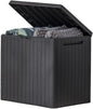 30 Gallon, Waterproof,  Resin Outdoor Storage Box and Patio Furniture Side Table