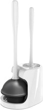 Toilet Plunger and Bowl Brush Combo for Bathroom Cleaning, Black