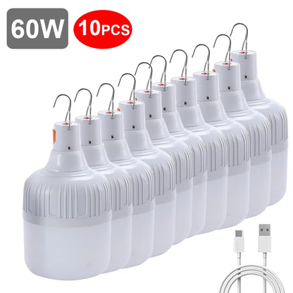 USB Rechargeable, LED, Portable Camping Light Bulb 