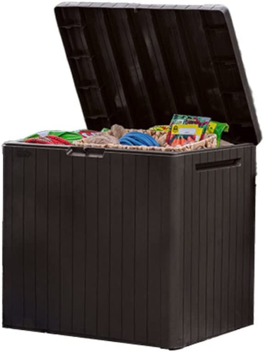 30 Gallon, Waterproof,  Resin Outdoor Storage Box and Patio Furniture Side Table