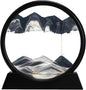 3D Dynamic Sand Art Liquid Motion, Moving Sand Art Picture, Round Glass 3D, Flowing Sand. 7''