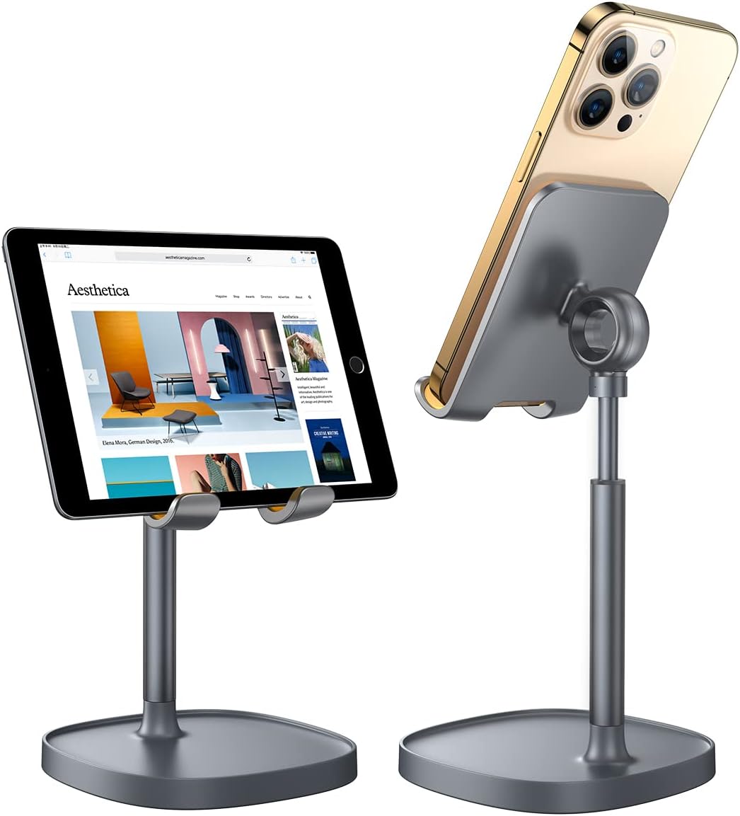 Cell Phone Stand Adjustable Phone Holer Fits All Mobile Phones, Switch, Kindle, Ipads, & Tablets 4-10In
