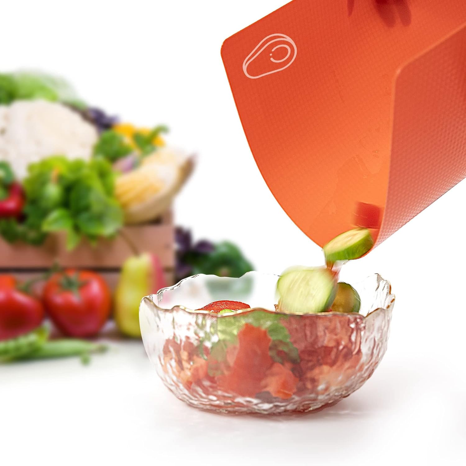 5 Piece Flexible Cutting Boards, BPA Free Plastic, Non Slip Cutting Mats