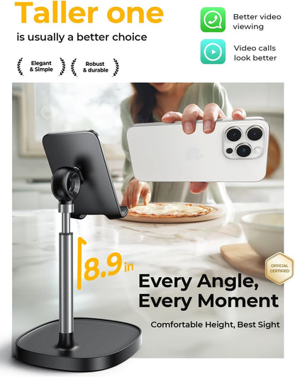 Cell Phone Stand Adjustable Phone Holer Fits All Mobile Phones, Switch, Kindle, Ipads, & Tablets 4-10In