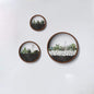 3 Pack Set Modern, Round, Glass Wall Planter (Black)