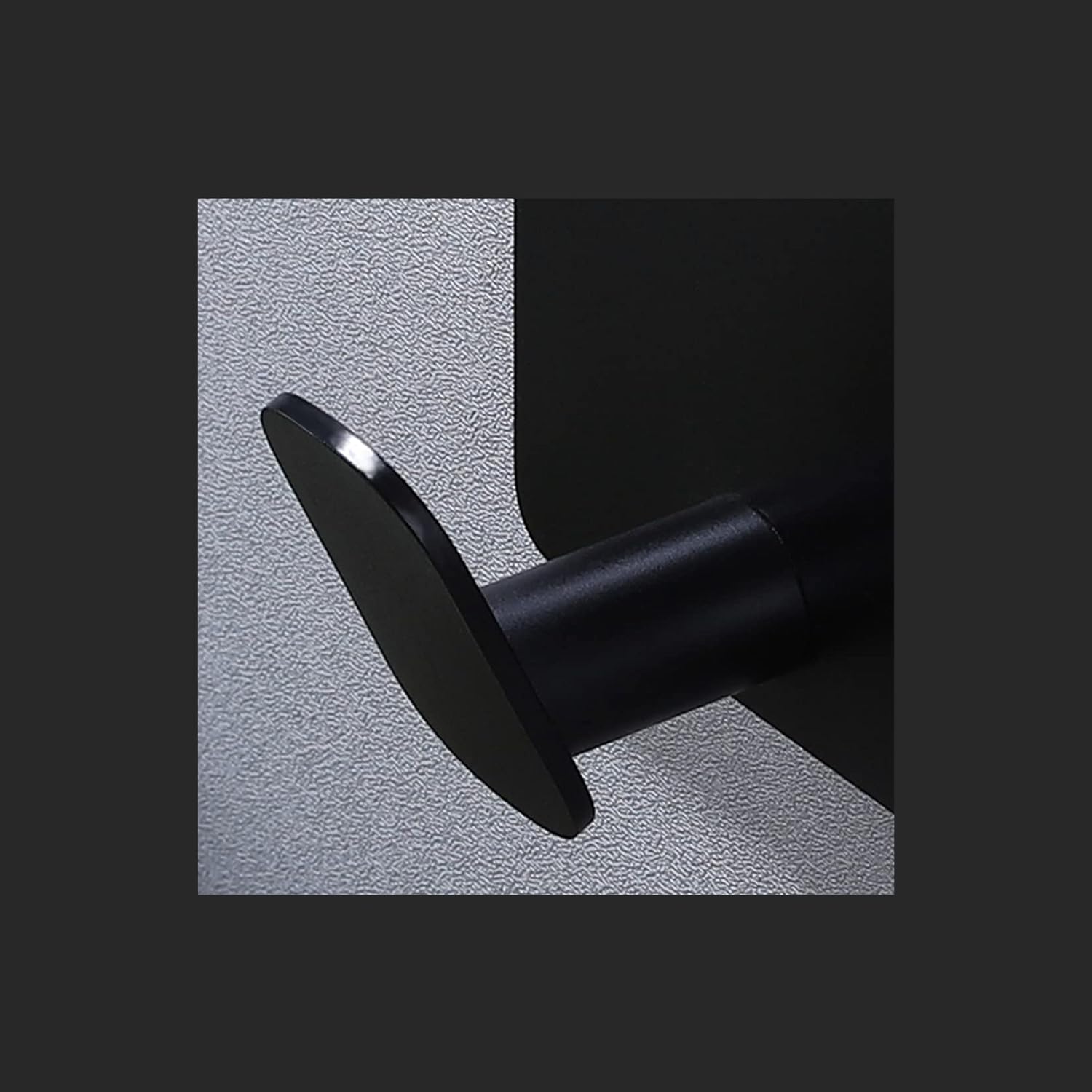 Adhesive Hooks - 4 Pack Hooks for Towels/Coats, Wall Hooks Stick on any Surface (Matte Black, Stainless Steel)