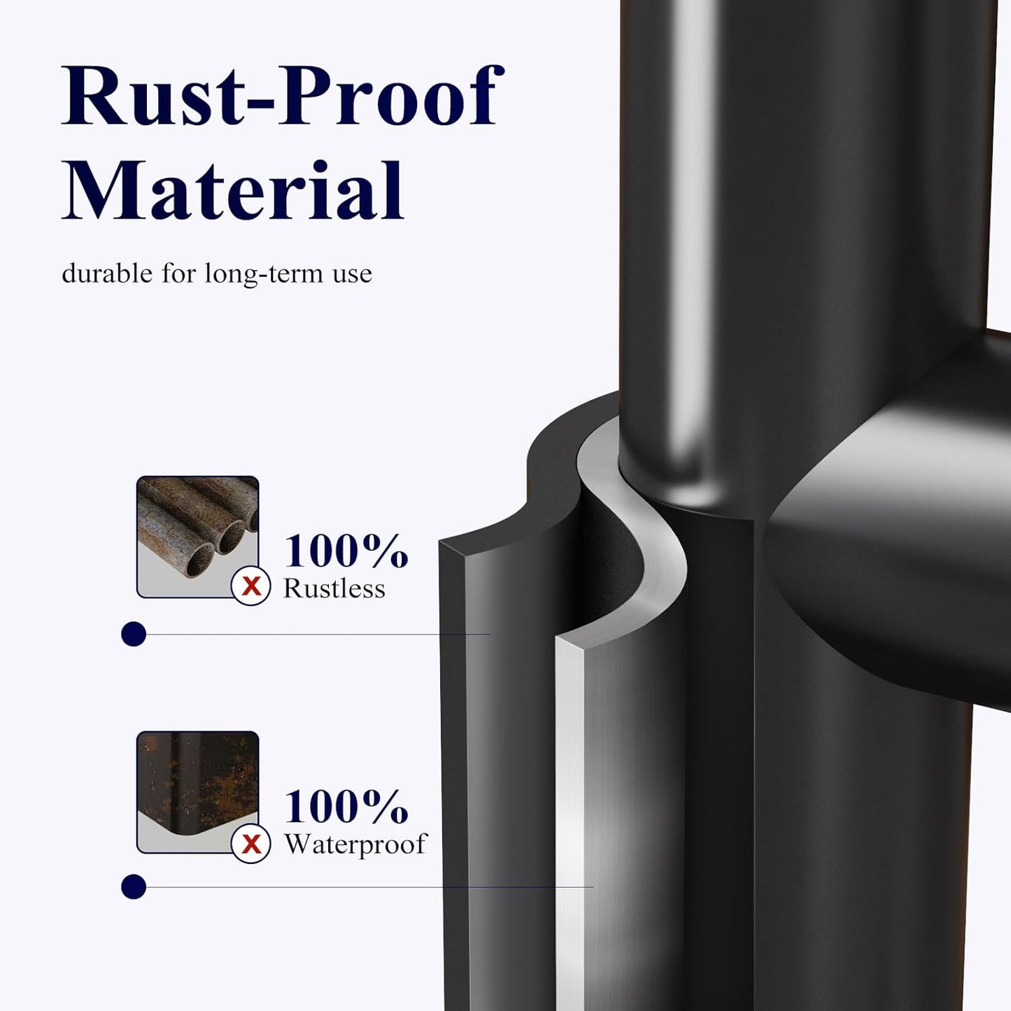 Free Standing, Multifunctional & Rustless Toilet Paper Holder, Stand for 4 Rolls, with Shelf for Phones & Small Items