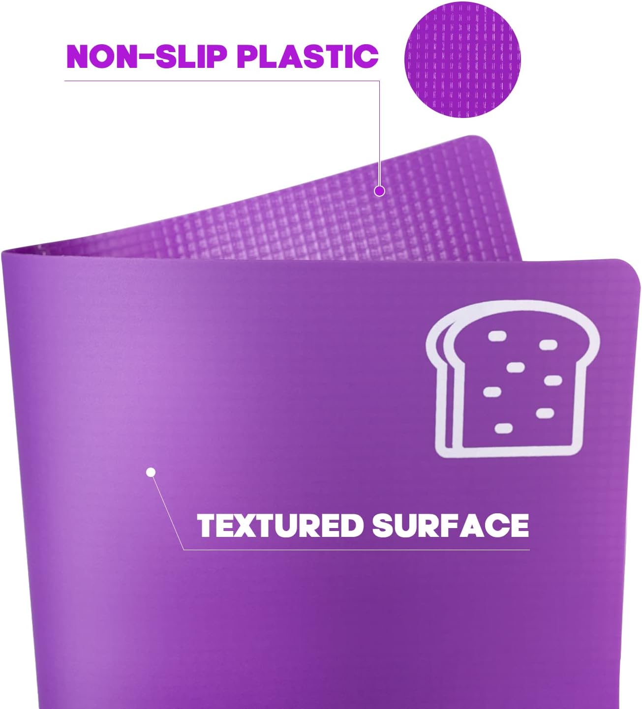 5 Piece Flexible Cutting Boards, BPA Free Plastic, Non Slip Cutting Mats