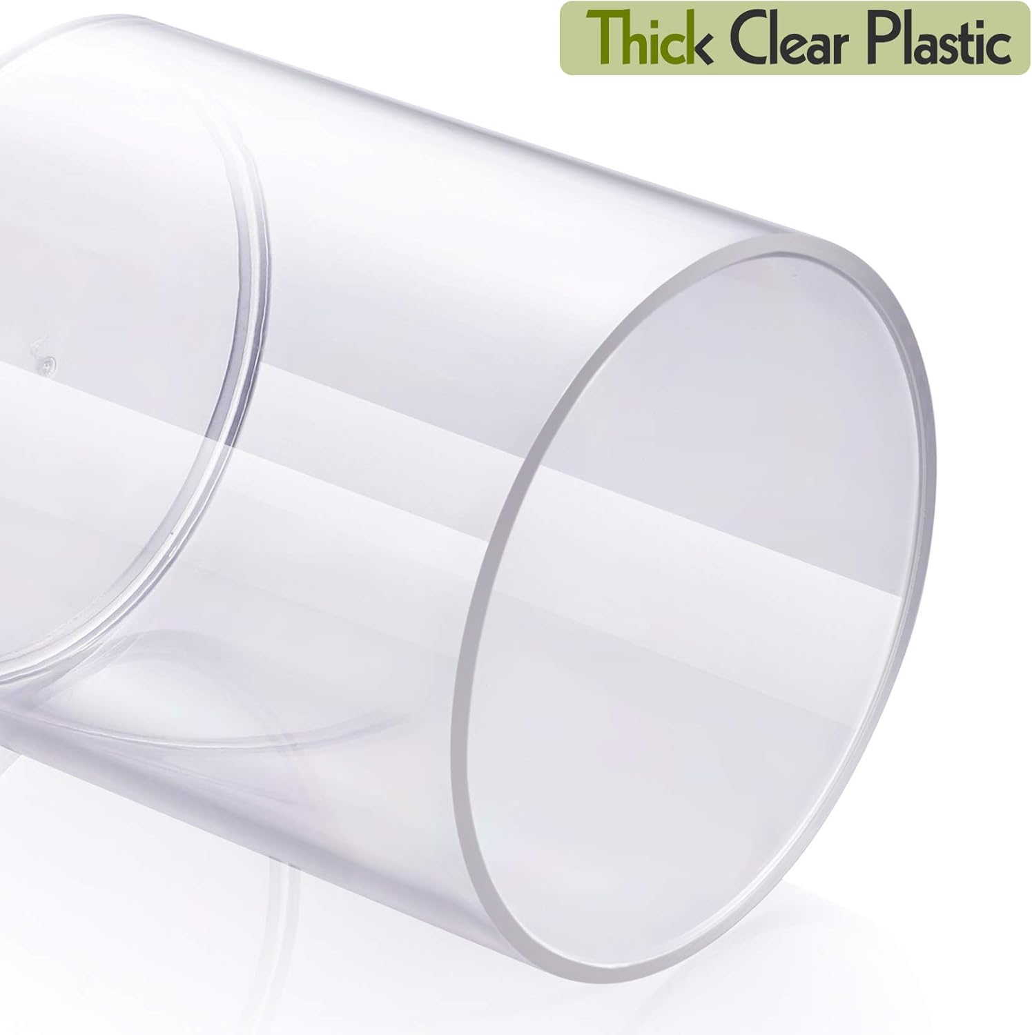 4 Pack Acrylic Qtip Holder Dispenser for Cotton Swabs, Balls, Pads, Floss Picks- Small Clear Plastic Canister Apothecary Jar Set, Vanity Makeup Storage Organizer