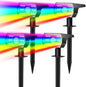 Outdoor Solar Lights, Waterproof IP68, 56 LED, 3 Lighting Modes Solar Powered Garden Yard Spot Lights - 4 Pack (Cool White)