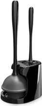 Toilet Plunger and Bowl Brush Combo for Bathroom Cleaning, Black