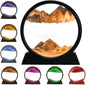 3D Dynamic Sand Art Liquid Motion, Moving Sand Art Picture, Round Glass 3D, Flowing Sand. 7''