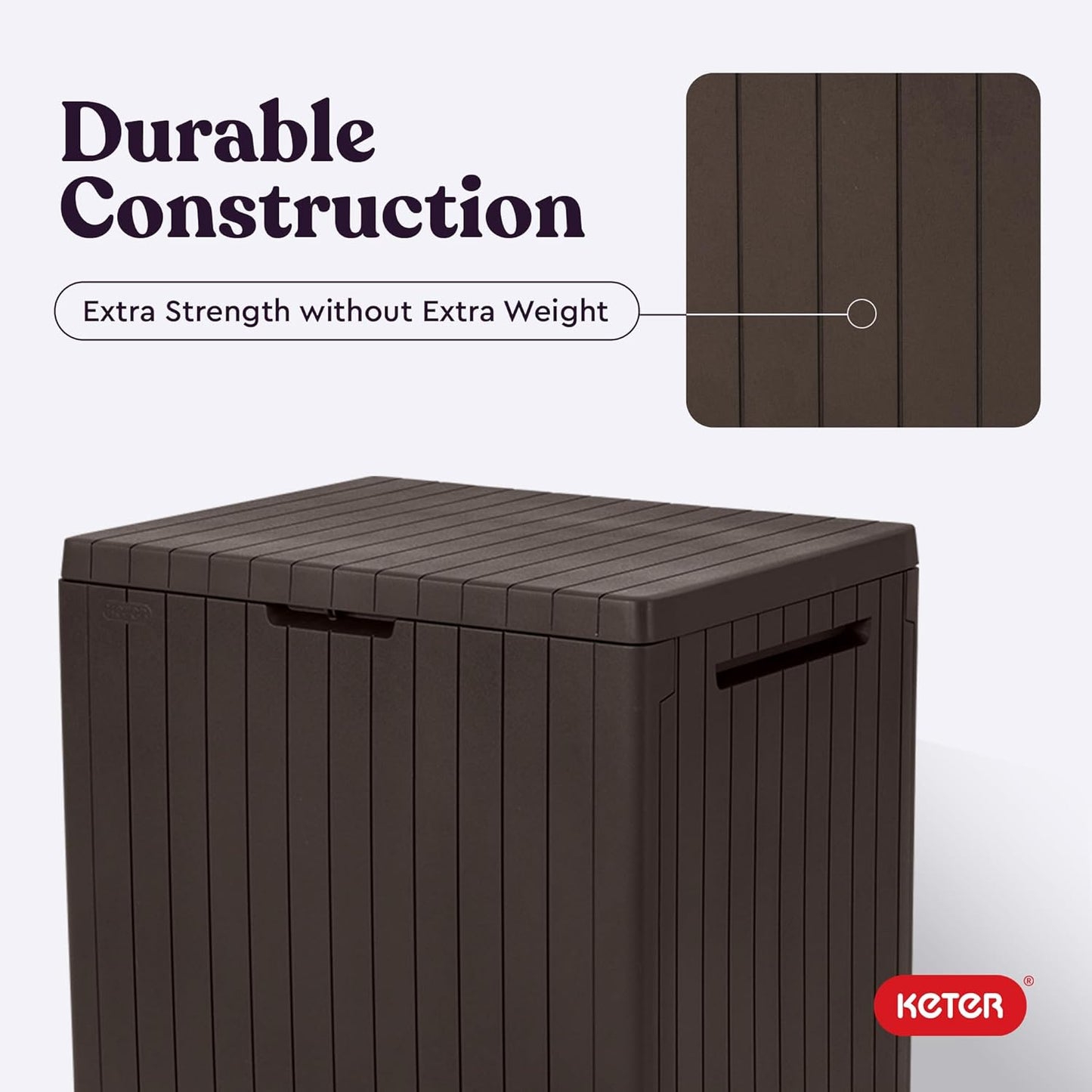 30 Gallon, Waterproof,  Resin Outdoor Storage Box and Patio Furniture Side Table