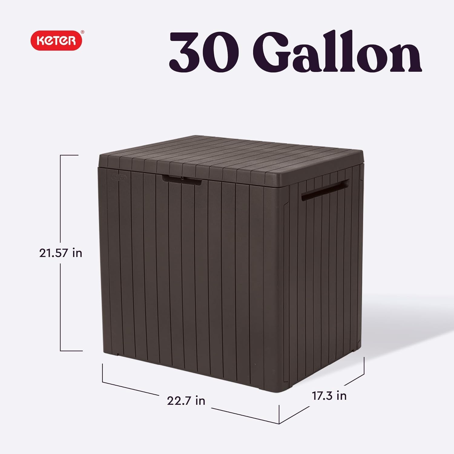 30 Gallon, Waterproof,  Resin Outdoor Storage Box and Patio Furniture Side Table