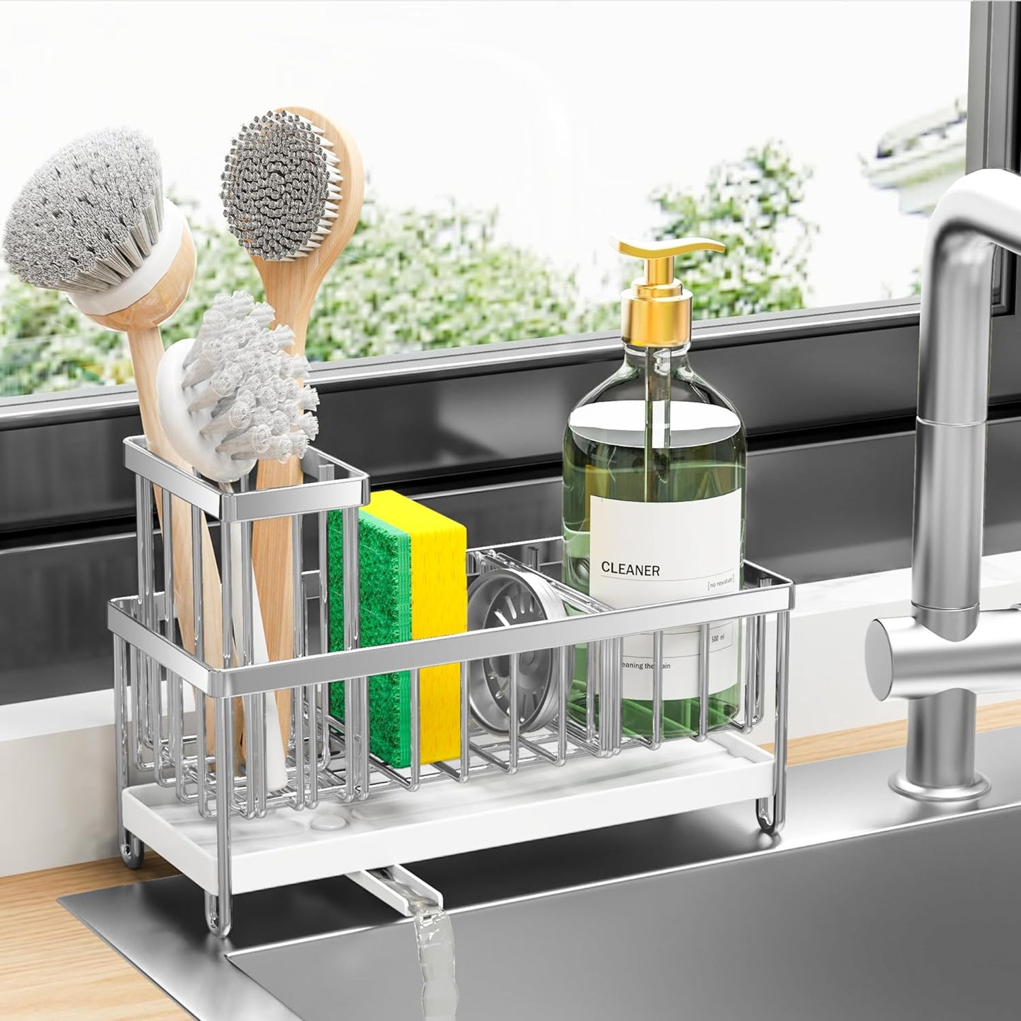 Kitchen Sink Organizer, Rustproof, 304 Stainless Steel