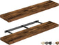 Floating Wall Shelf 24 Inches Long Farmhouse Decor, Wall Mounted 24 X 9 Inch Set of 2