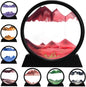 3D Dynamic Sand Art Liquid Motion, Moving Sand Art Picture, Round Glass 3D, Flowing Sand. 7''