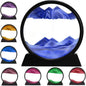 3D Dynamic Sand Art Liquid Motion, Moving Sand Art Picture, Round Glass 3D, Flowing Sand. 7''