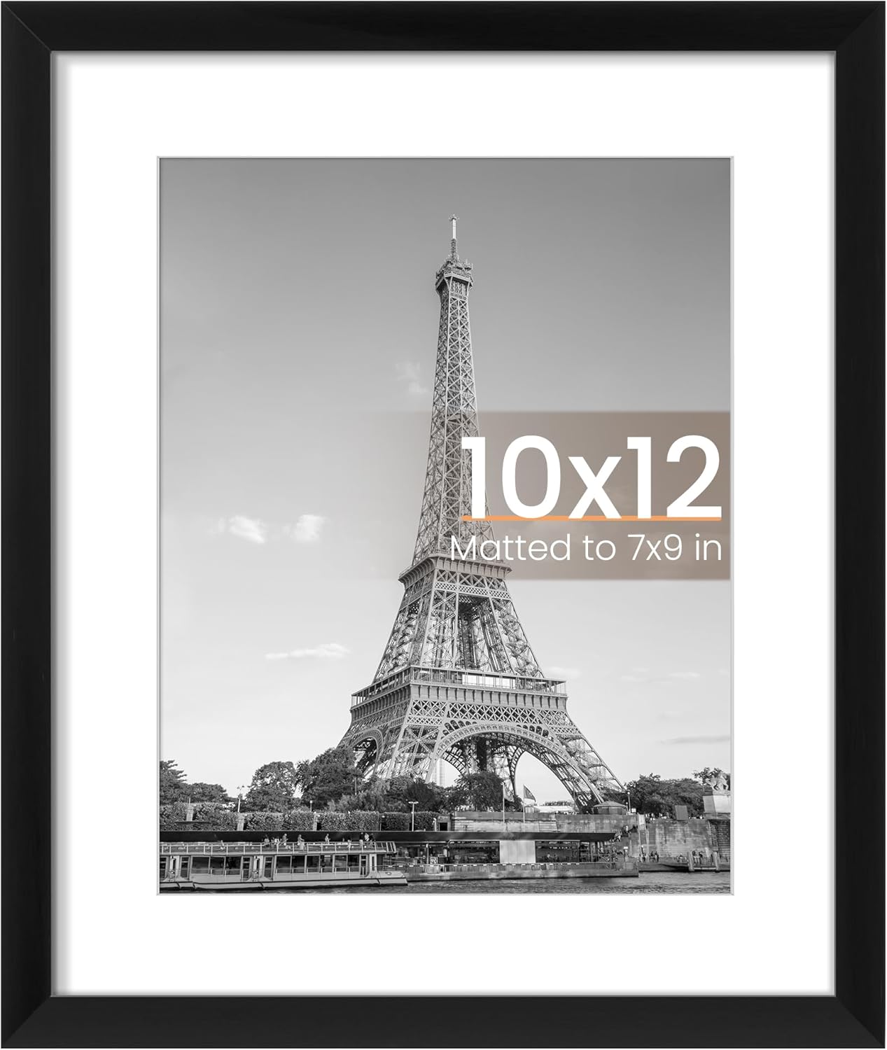Wall-Hanging Picture Frame, Display Pictures 5X7 with Mat or 8X10 without Mat