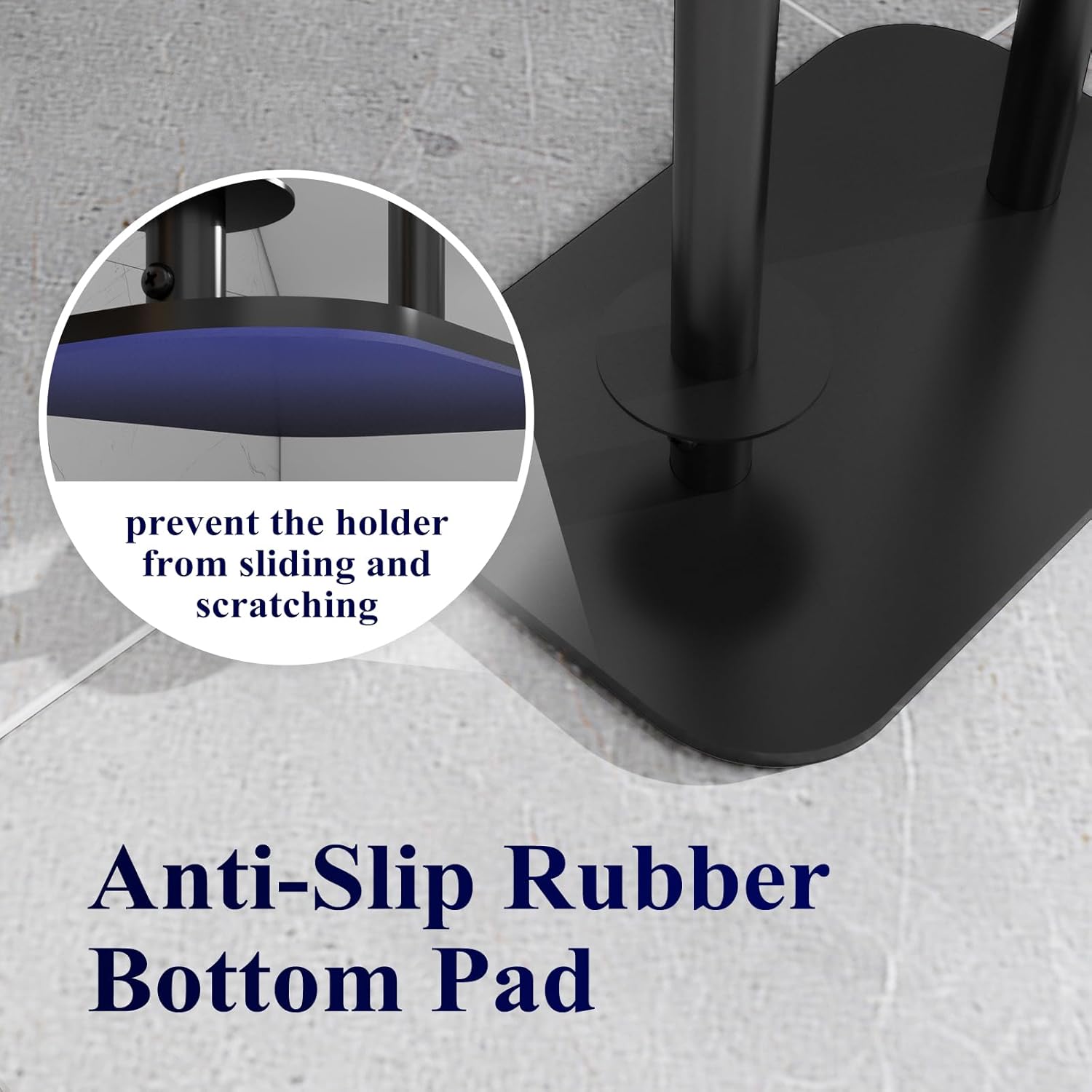 Free Standing, Multifunctional & Rustless Toilet Paper Holder, Stand for 4 Rolls, with Shelf for Phones & Small Items
