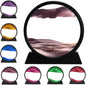 3D Dynamic Sand Art Liquid Motion, Moving Sand Art Picture, Round Glass 3D, Flowing Sand. 7''