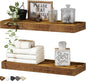 Floating Wall Shelf 24 Inches Long Farmhouse Decor, Wall Mounted 24 X 9 Inch Set of 2
