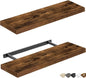 Floating Wall Shelf 24 Inches Long Farmhouse Decor, Wall Mounted 24 X 9 Inch Set of 2