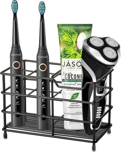 Stainless Steel Bathroom Toothbrush & Toothpaste Holder Bathroom Organizer