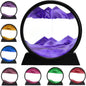3D Dynamic Sand Art Liquid Motion, Moving Sand Art Picture, Round Glass 3D, Flowing Sand. 7''