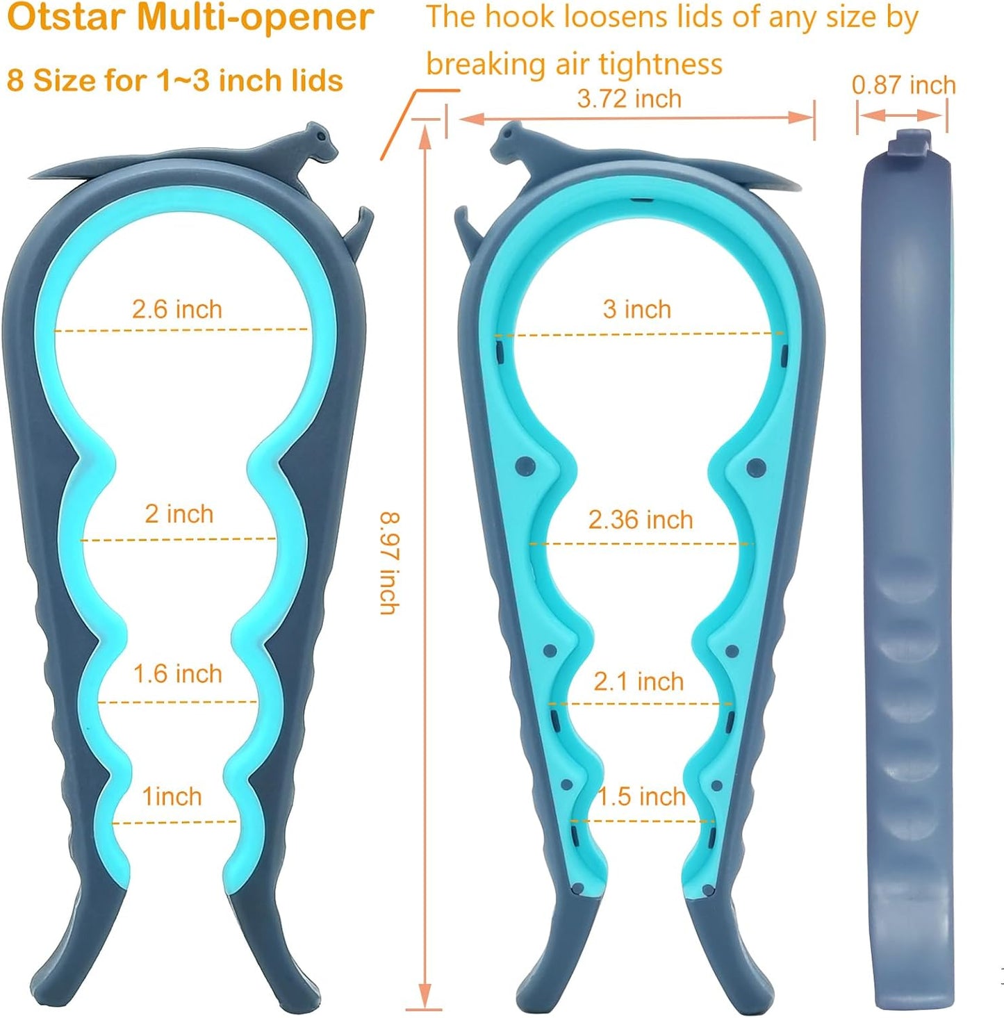 Multi Jar Opener, Bottle Opener, and Can Opener