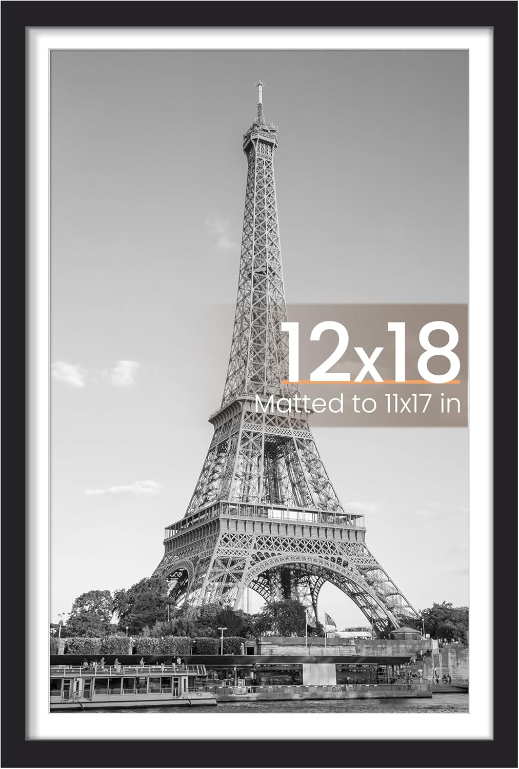 Wall-Hanging Picture Frame, Display Pictures 5X7 with Mat or 8X10 without Mat