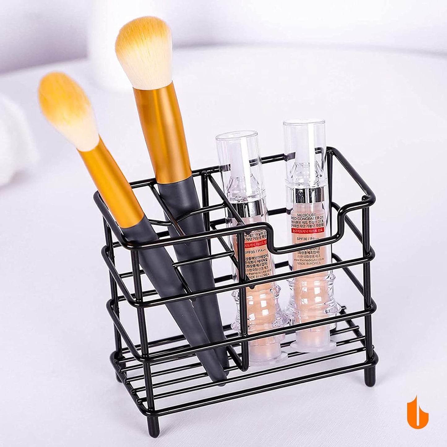 Stainless Steel Bathroom Toothbrush & Toothpaste Holder Bathroom Organizer