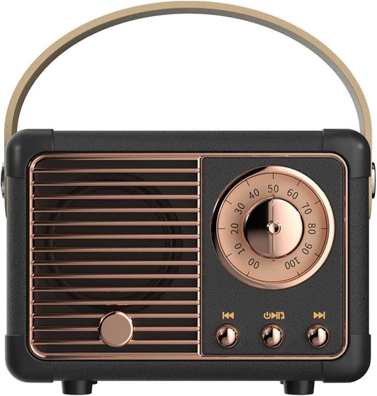 Retro Bluetooth Speaker, Vintage Decor, Small Wireless Bluetooth Speaker, Cute Old Fashion Style for Android/Ios Devices