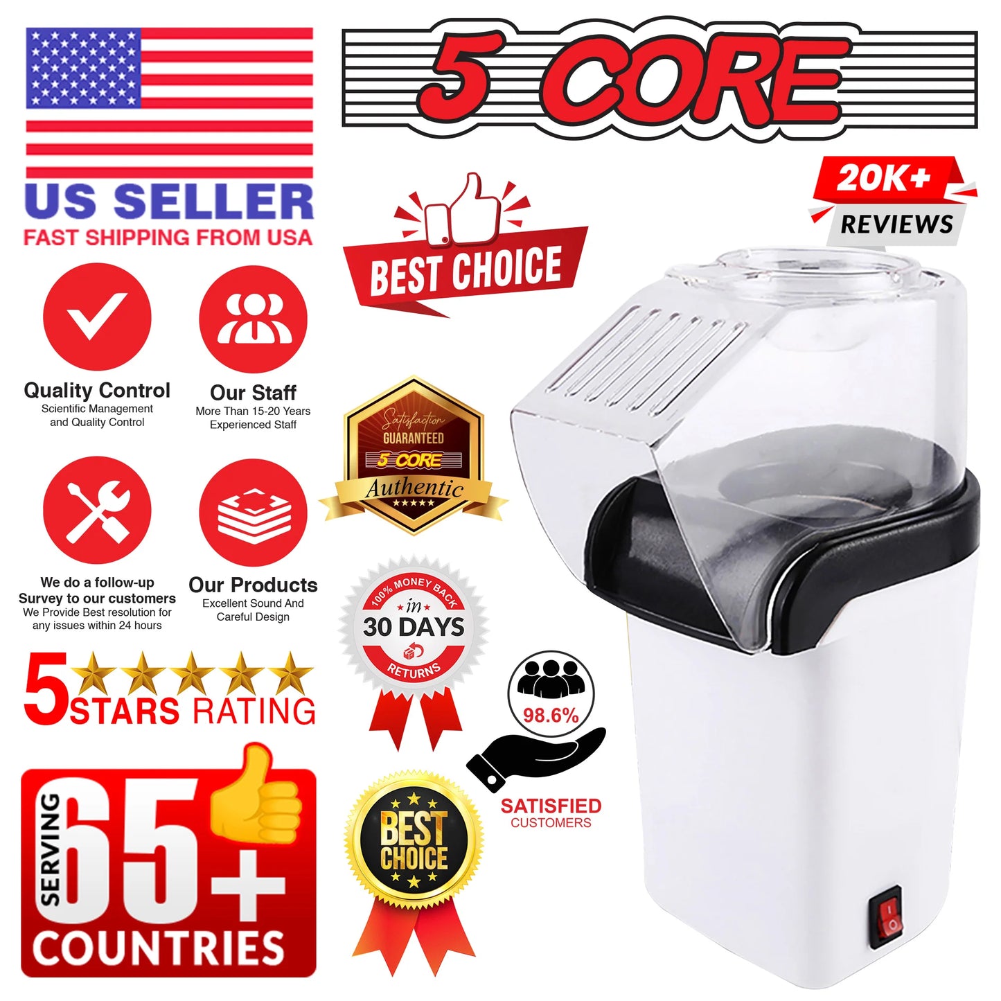 5 Core Popcorn Machine