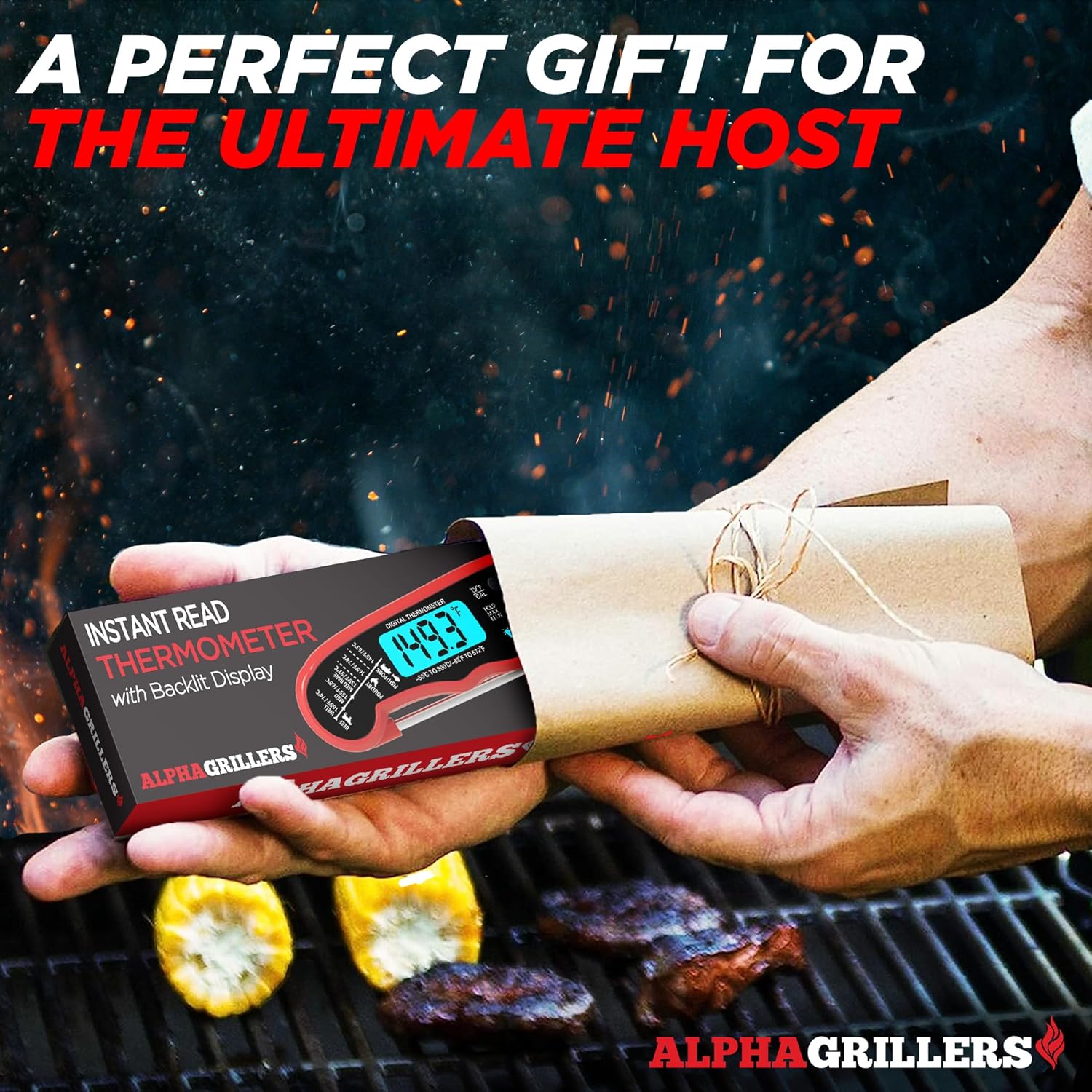 Digital Meat Thermometer - Instant Read Food Thermometer for Cooking, with Probe 