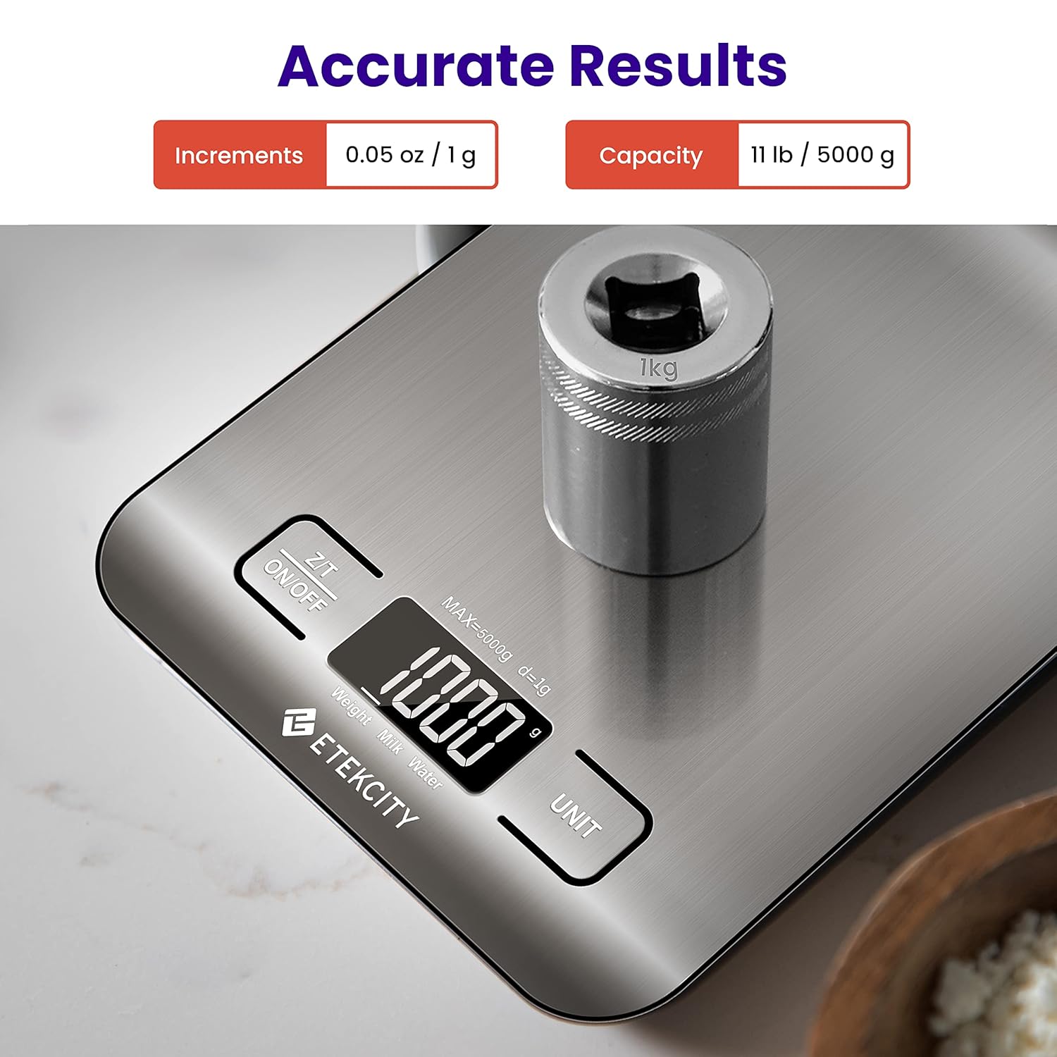 Food Scale, Digital Grams and Ounces, LCD Display