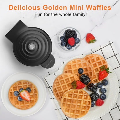 4 Inch, Mini Waffle Maker, Recipe Guide Included