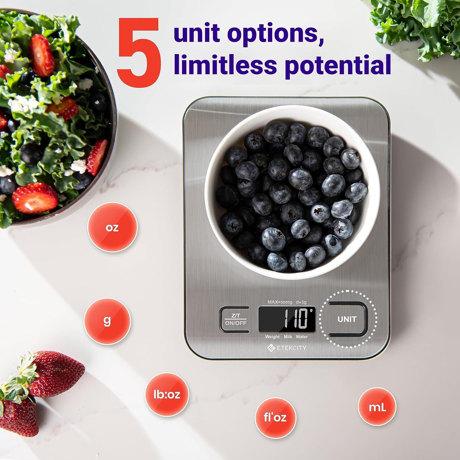 Food Scale, Digital Grams and Ounces, LCD Display