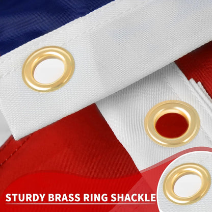 Sturdy American Flag 3X5 Ft Outdoor Heavy Duty, Best High Wind All Weather Use Flag