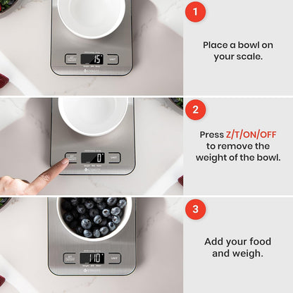Food Scale, Digital Grams and Ounces, LCD Display