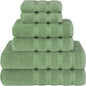 6 Piece Towel Set, 2 Bath Towels 2 Hand Towels 2 Washcloths, 100% Cotton Turkish Towels for Bathroom, White Towel Sets