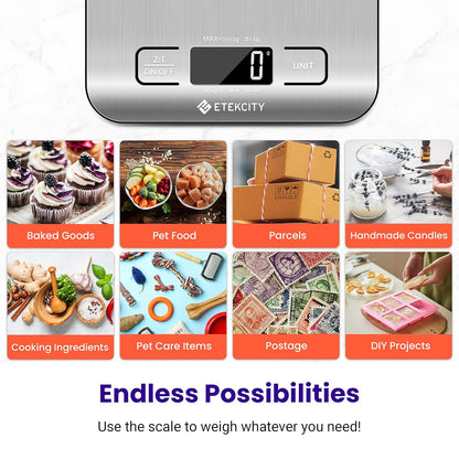 Food Scale, Digital Grams and Ounces, LCD Display
