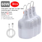 USB Rechargeable, LED, Portable Camping Light Bulb 